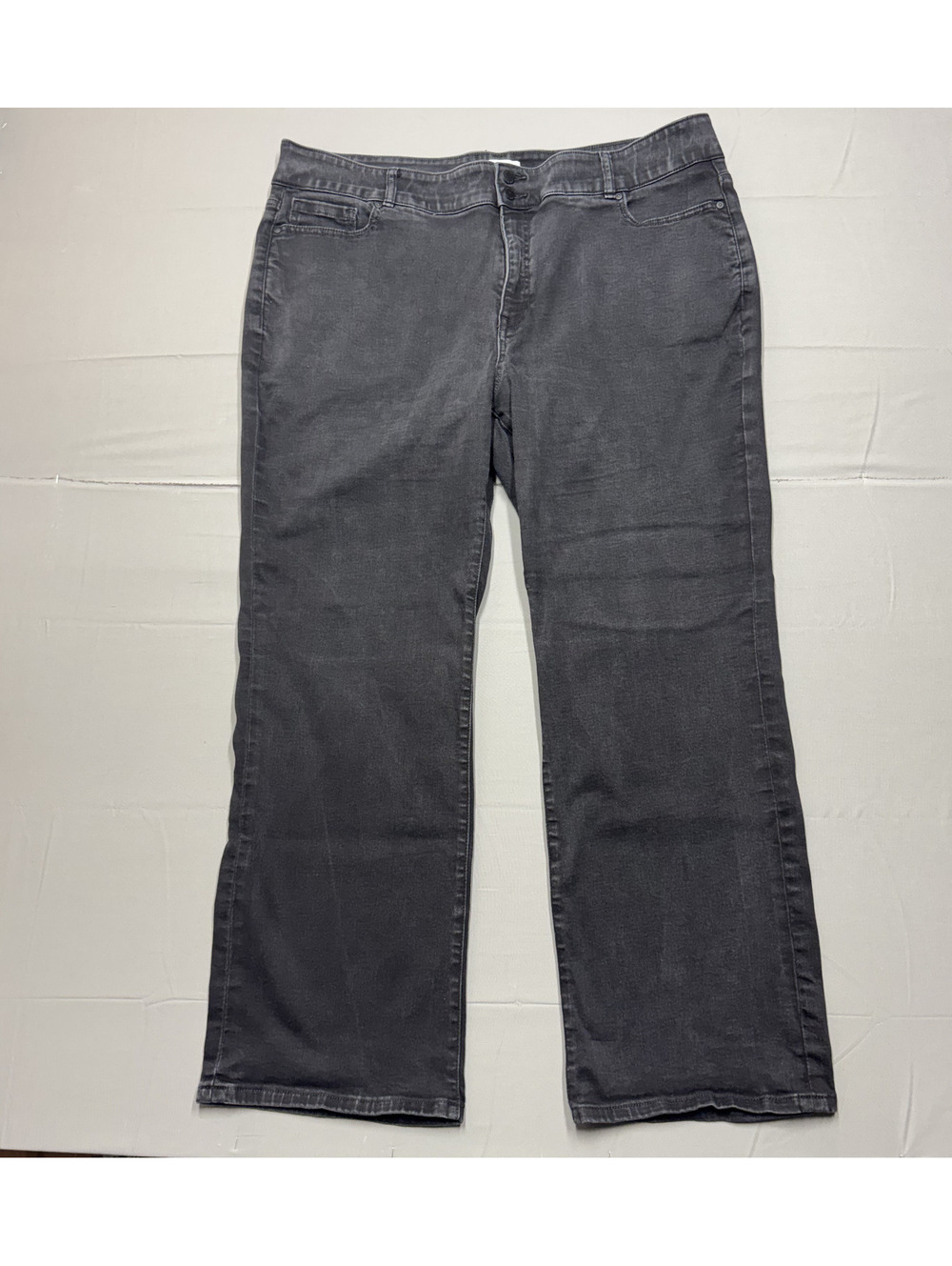 Lane Bryant Womens Tighter Tummy High Rise Bootcut Jeans Size 26 Charcoal Grey